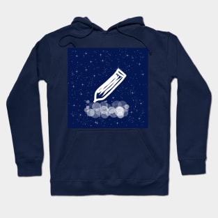 Pencil, writer, artist, draw, write, technology, light, universe, cosmos, galaxy, shine, concept Hoodie